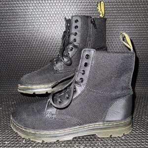 Dr. Martens Combs Y Black Zip Lace Up Comfort Combat Boots Women’s Size 6